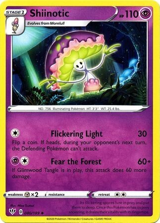 Shiinotic - 080/189 - Uncommon
Sword &amp; Shield: Darkness Ablaze Singles