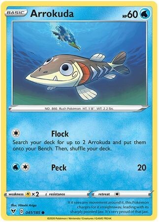 Arrokuda - 041/185 - Common
Sword &amp; Shield: Vivid Voltage Singles