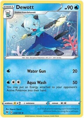 Dewott - 034/185 - Uncommon
Sword &amp; Shield: Vivid Voltage Singles