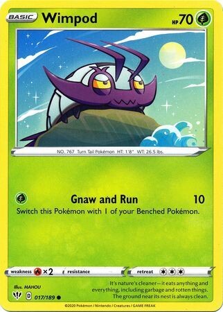 Wimpod - 017/189 - Common Sword &amp; Shield: Darkness Ablaze Singles