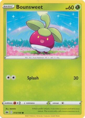 Bounsweet - 013/198 - Common Sword &amp; Shield: Chilling Reign Singles(Español)