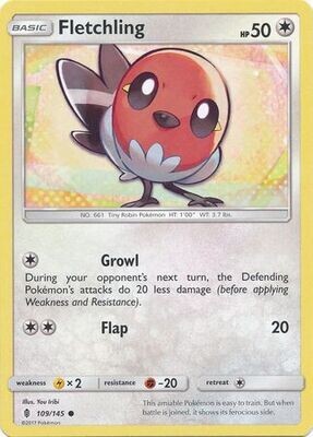 Fletchling - 109/145 - Common
Sun &amp; Moon: Guardians Rising Singles