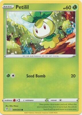 Petilil - 009/203 - Common Sword &amp; Shield: Evolving Skies Singles (Español)