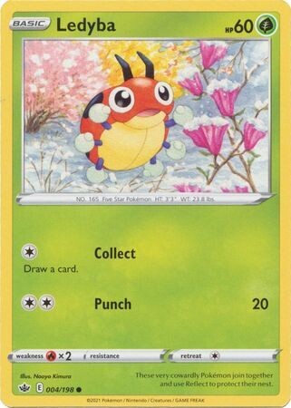Ledyba - 004/198 - Common Sword &amp; Shield: Chilling Reign Singles