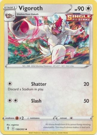 Vigoroth - 130/203 - Uncommon
Sword &amp; Shield: Evolving Skies Singles