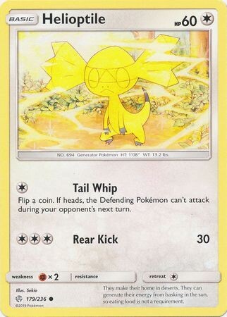 Helioptile - 179/236 - Common Sun &amp; Moon: Cosmic Eclipse Singles (Español)