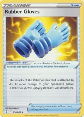 Rubber Gloves - 156/203 - Uncommon Sword &amp; Shield: Evolving Skies Singles