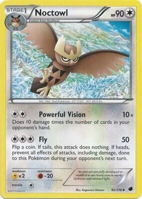 Noctowl - 92/116 - Uncommon
Black &amp; White 9: Plasma Freeze Singles