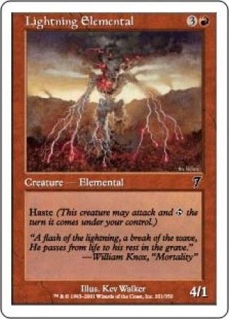 Lightning Elemental MTG 7th Edition Singles