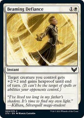 Beaming Defiance 009/275 Strixhaven: School of Mages Singles (Español)