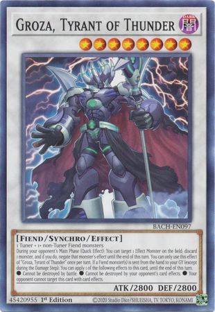 Groza, Tyrant of Thunder - BACH-EN097 - Common 1st Edition Battle of Chaos 1st Edition Singles -español-