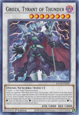 Groza, Tyrant of Thunder - BACH-EN097 - Common 1st Edition Battle of Chaos 1st Edition Singles