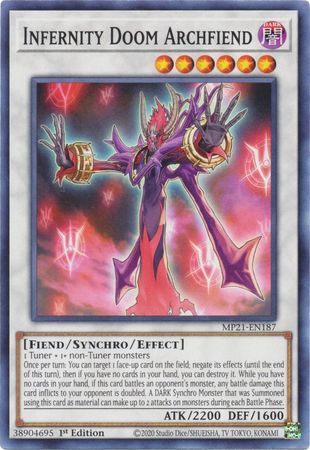 Infernity Doom Archfiend - MP21-EN187 - Common 1st Edition 2021 Mega-Tin: Ancient Battles 1st Edition Singles