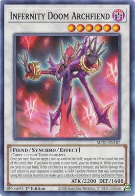 Infernity Doom Archfiend - MP21-EN187 - Common 1st Edition 2021 Mega-Tin: Ancient Battles 1st Edition Singles