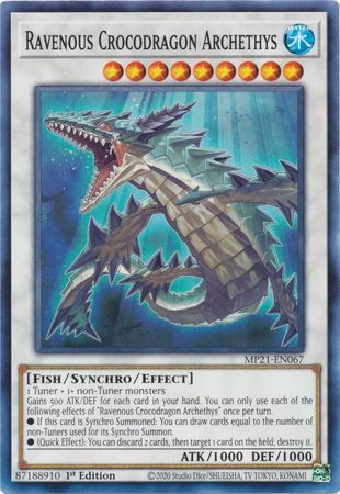 Ravenous Crocodragon Archethys - MP21-EN067 - Common 1st Edition 2021 Mega-Tin: Ancient Battles 1st Edition Singles (espanol)