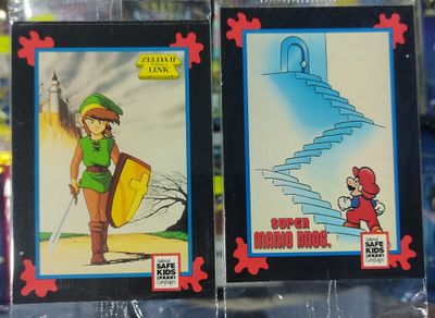 1991 Impel National Safe Kids Campaign Super Mario Bros Zelda Paquetes Nuevos Sellados Cartas