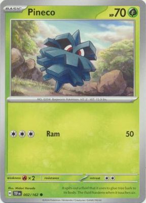 GA Pineco - 002/162 - Common
Scarlet &amp; Violet: Temporal Forces Singles