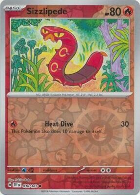 GA Sizzlipede - 036/162 - Common Reverse Holo
Scarlet &amp; Violet: Temporal Forces Reverse Holo Singles