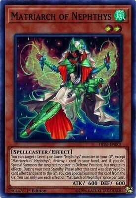 Matriarch of Nephthys - HISU-EN001 - Super Rare 1st Edition Hidden Summoners Singles (espanol)