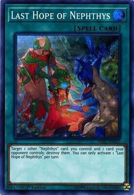 Last Hope of Nephthys - HISU-EN010 - Super Rare 1st Edition
Hidden Summoners Singles