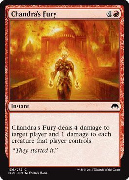 Chandra&#39;s Fury 136/272 Magic Origins Singles