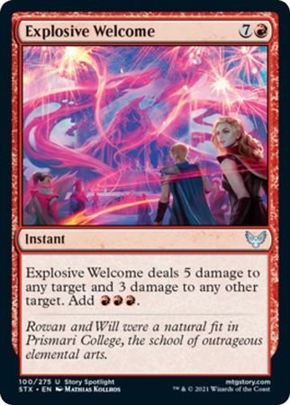 Explosive Welcome 100/275 - Strixhaven: School of Mages Singles (Español)
