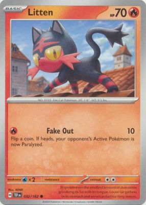 GA Litten - 032/162 - Common
Scarlet &amp; Violet: Temporal Forces Singles