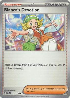 GA Bianca&#39;s Devotion - 142/162 - Uncommon
Scarlet &amp; Violet: Temporal Forces Singles