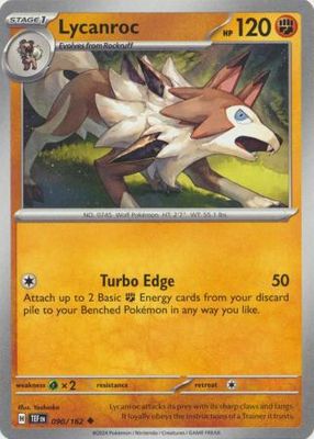 Lycanroc - 090/162 - Uncommon Scarlet &amp; Violet: Temporal Forces Singles (Español)