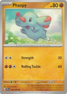 GA Phanpy - 048/091 - Common
Paldean Fates Singles