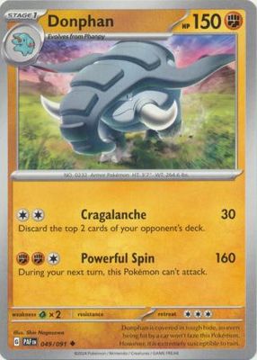 Donphan - 049/091 - Uncommon Paldean Fates Singles
