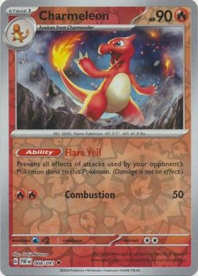 GA Charmeleon - 008/091 - Uncommon Reverse Holo
Paldean Fates Reverse Holo Singles