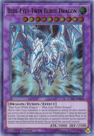 SJ Blue-Eyes Twin Burst Dragon - LCKC-EN058 - Ultra Rare 1st Edition
Legendary Collection Kaiba 1st Edition Singles