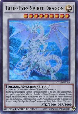 SJ Blue-Eyes Spirit Dragon - CT13-EN009 - Ultra Rare Limited Edition Yu-Gi-Oh! 2016 Mega-Tins [MP16]