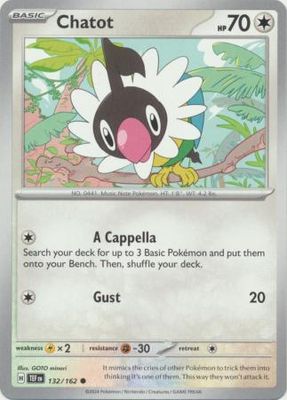 Chatot - 132/162 - Common Scarlet &amp; Violet: Temporal Forces Singles