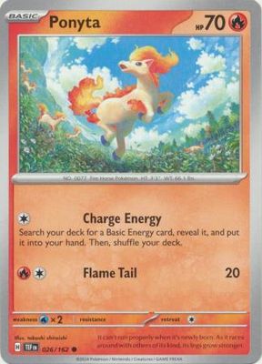 Ponyta - 026/162 - Common Scarlet &amp; Violet: Temporal Forces Singles