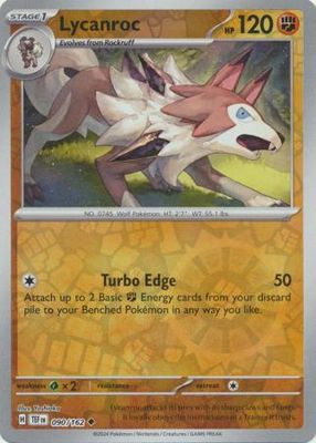 Lycanroc - 090/162 - Uncommon Reverse Holo Scarlet &amp; Violet: Temporal Forces Reverse Holo Singles