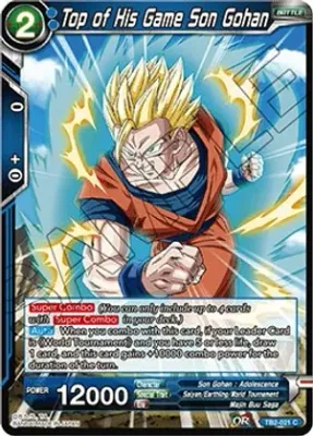 Top of His Game Son Gohan - World Martial Arts Tournament (DBS-TB02)
World Martial Arts Tournament