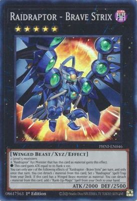 SJ Raidraptor - Brave Strix - PHNI-EN046 - Super Rare 1st Edition
Phantom Nightmare 1st Edition Singles