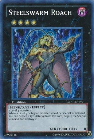 SJ Steelswarm Roach - GENF-EN099 - Secret Rare 1st Edition
Generation Force 1st Edition Singles