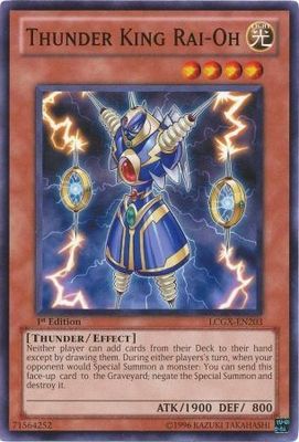 SJ Thunder King Rai-Oh - LCGX-EN203 - Common 1st Edition
Legendary Collection 2 1st Edition Singles