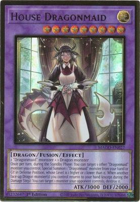 SJ House Dragonmaid - MAGO-EN027 - Premium Gold Rare 1st Edition
Maximum Gold 1st Edition Singles (Espanol)