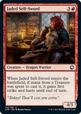 Jaded Sell-Sword 152/281
Adventures in the Forgotten Realms Singles (Español)