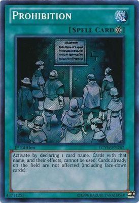 SJ Prohibition - LCYW-EN267 - Secret Rare 1st Edition
Legendary Collection 3: Yugi&#39;s World 1st Edition Singles