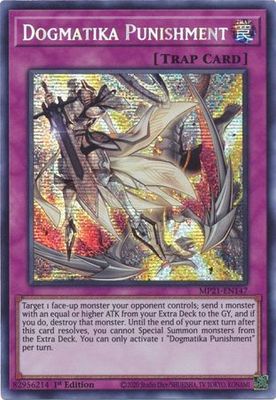 SJ Dogmatika Punishment - MP21-EN147 - Prismatic Secret Rare 1st Edition
2021 Mega-Tin: Ancient Battles 1st Edition Singles (Espanol)