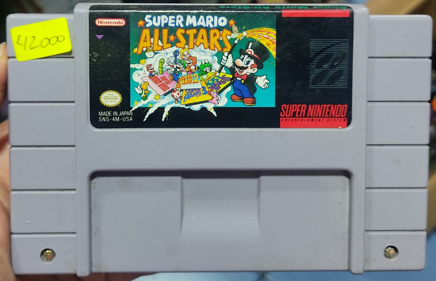 SJ Super Mario All Stars Super Nintendo Cartucho
