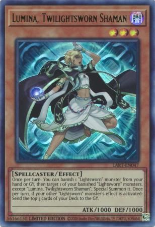 SJ Lumina, Twilightsworn Shaman - LART-EN047 - Ultra Rare Limited Edition
The Lost Art Promotion (Espanol)