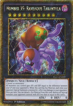 SJ Number 35: Ravenous Tarantula - PGL3-EN009 - Gold Secret Rare 1st Edition
Premium Gold: Infinite Gold Singles