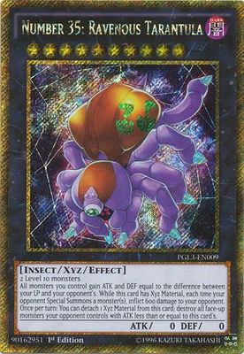 SJ Number 35: Ravenous Tarantula - PGL3-EN009 - Gold Secret Rare 1st Edition
Premium Gold: Infinite Gold Singles