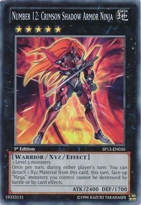 SJ Number 12: Crimson Shadow Armor Ninja - SP13-EN030 - Common 1st Edition
Star Pack 2013 1st Edition Singles